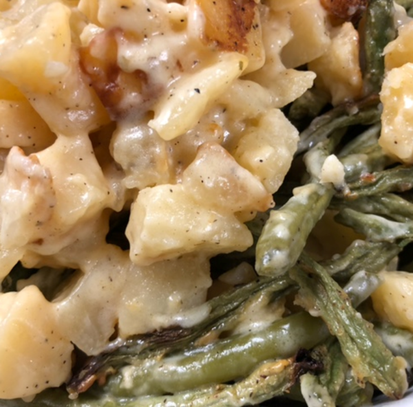 Au Gratin Potato with Green Beans