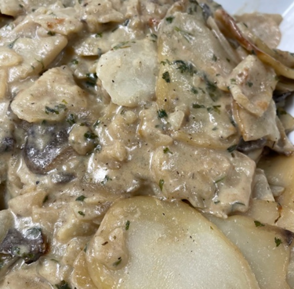 Au Gratin Potato with Mushrooms