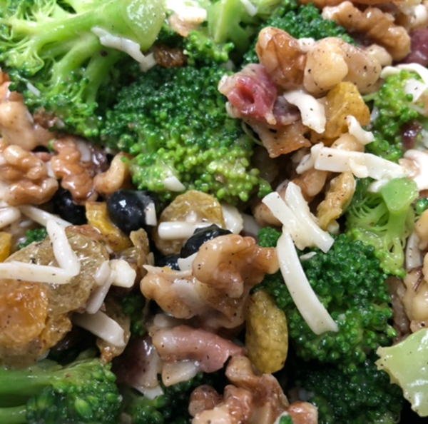 Fruit Broccoli Salad with Smokey Bacon Vidalia Onion