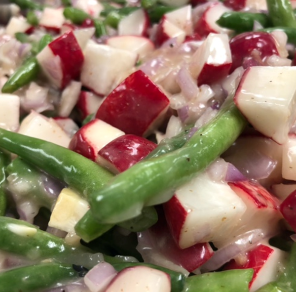 Green Bean Salad with Roasted Garlic Dressing