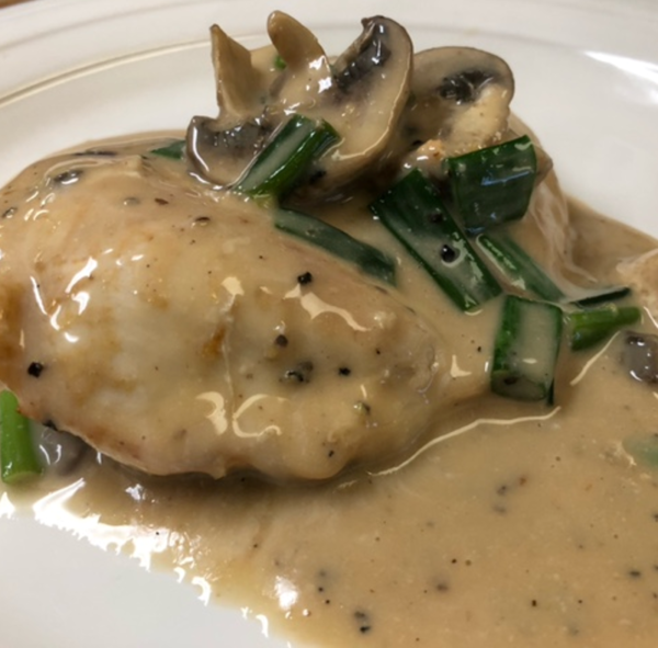 Lemony Cream Mushroom Chicken